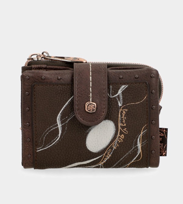 Anekke Nature Shodō Small Brown Rfid Wallets | QGV-162753