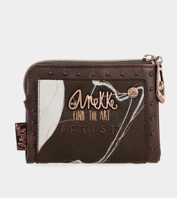 Anekke Nature Shodō Small Brown Rfid Wallets | QGV-162753