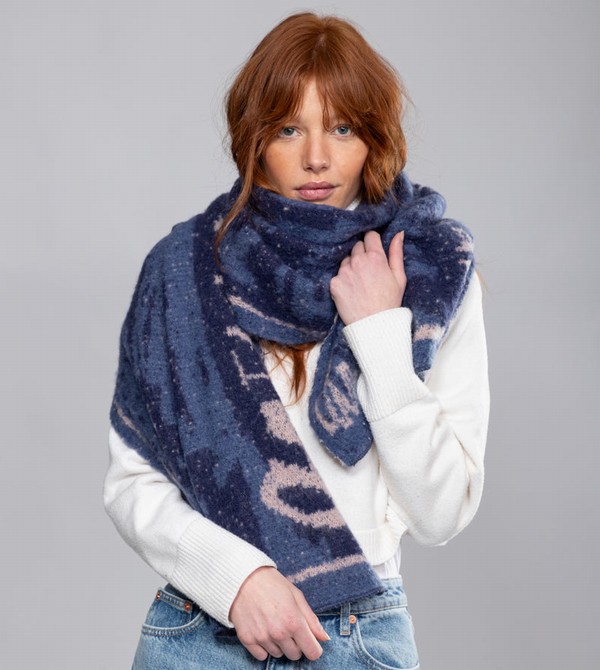 Anekke Navy Blue Contemporary. Scarf | OHB-250481