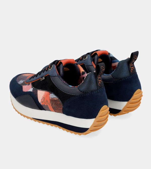 Anekke Navy Blue Palette Patterned Sports Shoes | LVZ-938721