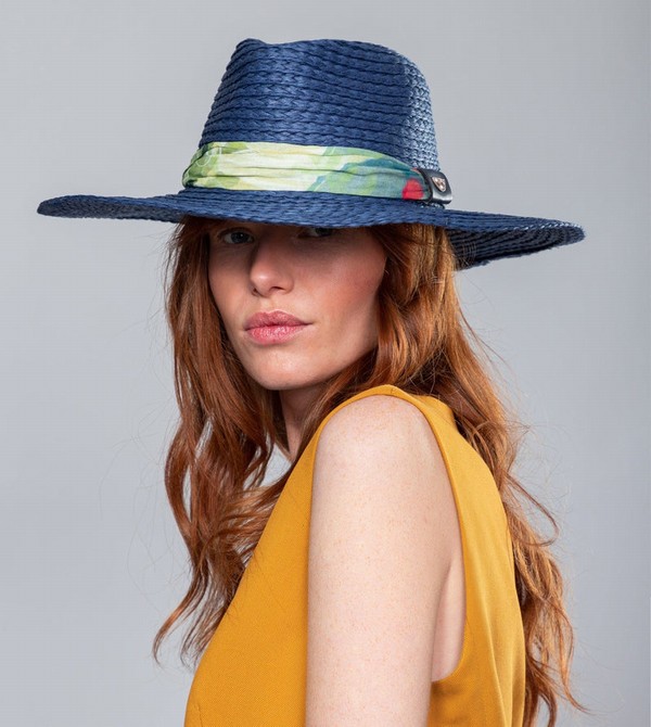 Anekke Navy Blue Raffia Hats | BHR-982537