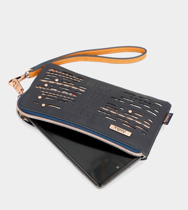 Anekke Navy Blue Rfid Nature Pachamama Handbag | VLT-865310