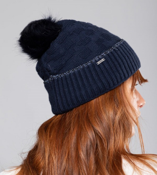 Anekke Navy Blue Shodō Knit Hats | ACY-638401