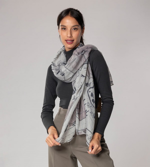 Anekke Palette Grey Scarf | ZUT-260473