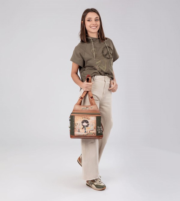 Anekke Peace & Love Camel Anti-theft Backpacks | GIZ-710594