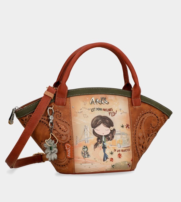 Anekke Peace & Love Camel Basket Crossbody Bags | HJC-784360