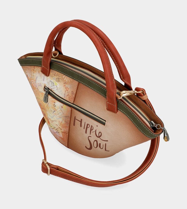 Anekke Peace & Love Camel Basket Crossbody Bags | HJC-784360