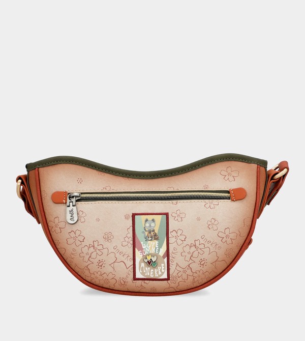 Anekke Peace & Love Camel Oval Crossbody Bags | XEG-243195