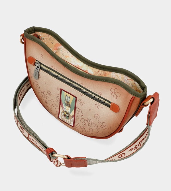 Anekke Peace & Love Camel Oval Crossbody Bags | XEG-243195