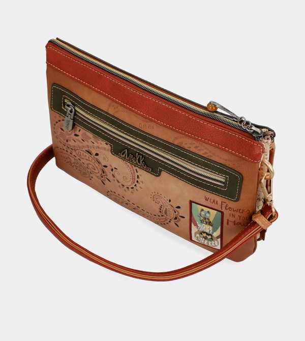 Anekke Peace & Love Camel Print Crossbody Bags | XWO-345879