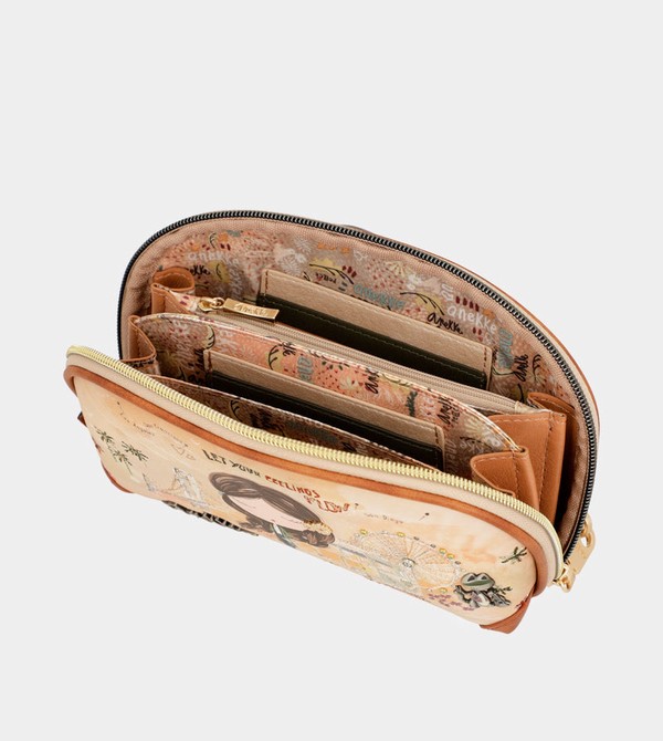 Anekke Peace & Love Camel Rfid Holdall Wallets | WFP-397561