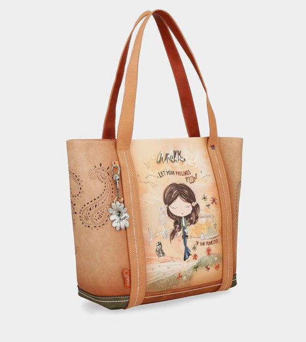 Anekke Peace & Love Camel Shopping Shoulder Bags | VCB-132758