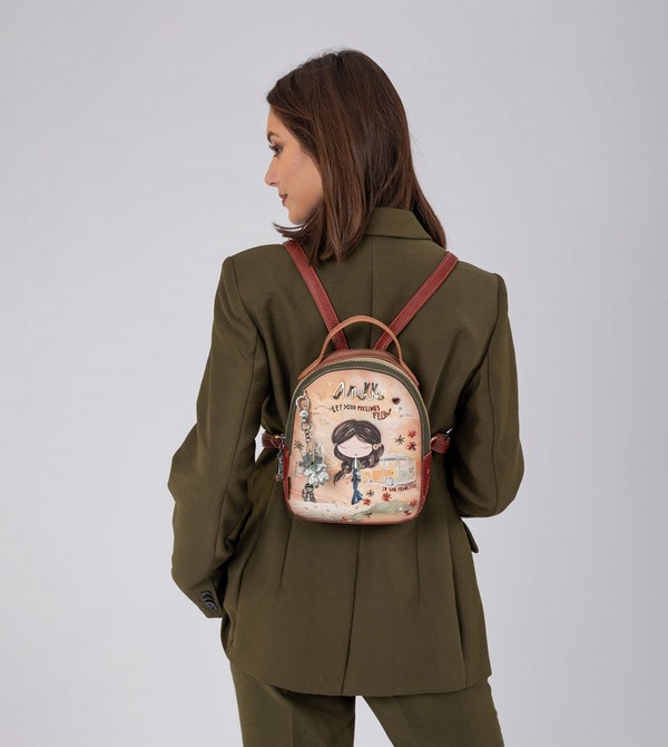 Anekke Peace & Love Camel Small Backpacks | TLA-716852