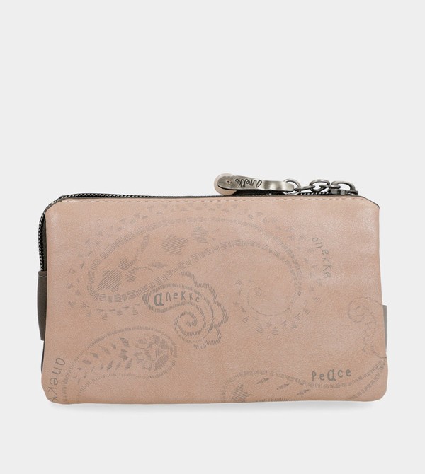 Anekke Peace & Love Pink 3-compartment Coin Wallets | GYT-684503