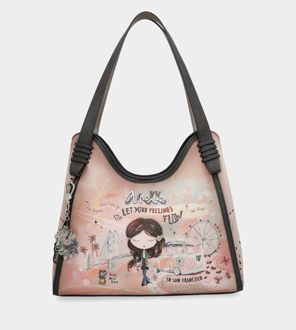 Anekke Peace & Love Pink Shoulder Bags | FVG-901568