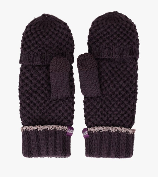 Anekke Purple Knitted Mittens Gloves | NKU-561430