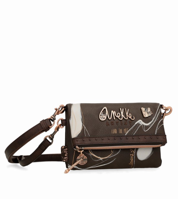 Anekke Small Brown Nature Shodō Crossbody Bags | KYB-721403