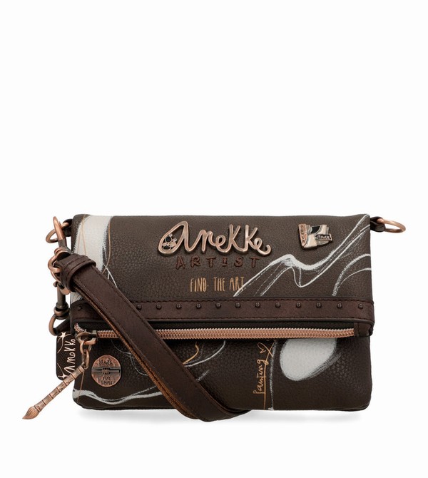 Anekke Small Brown Nature Shodō Crossbody Bags | KYB-721403