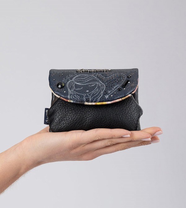 Anekke Studio Navy Blue Coin With Flap Wallets | XBN-014932