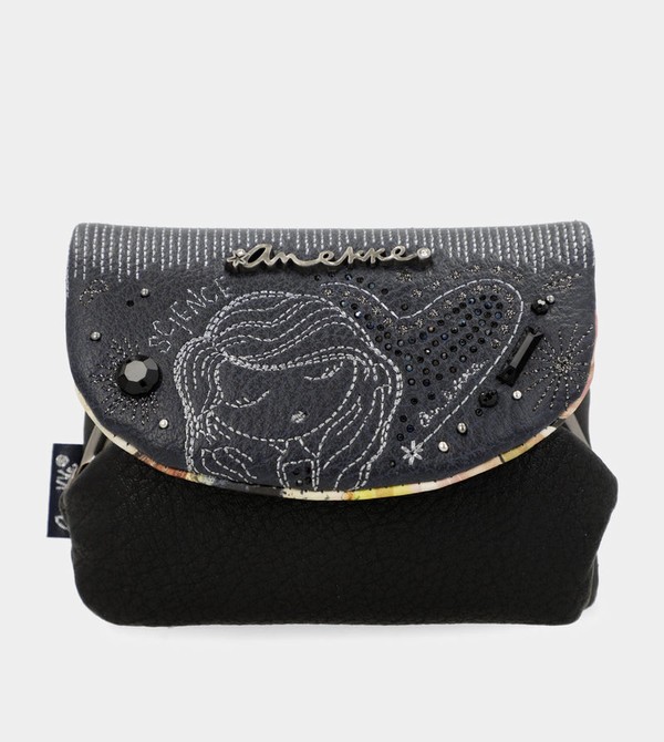 Anekke Studio Navy Blue Coin With Flap Wallets | XBN-014932