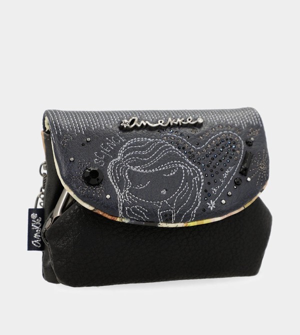 Anekke Studio Navy Blue Coin With Flap Wallets | XBN-014932