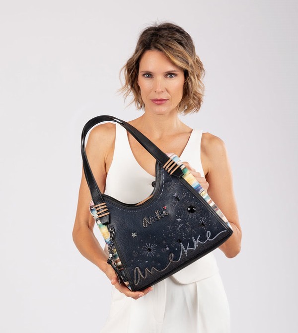 Anekke Studio Navy Blue Shoulder Bags | NYQ-350467