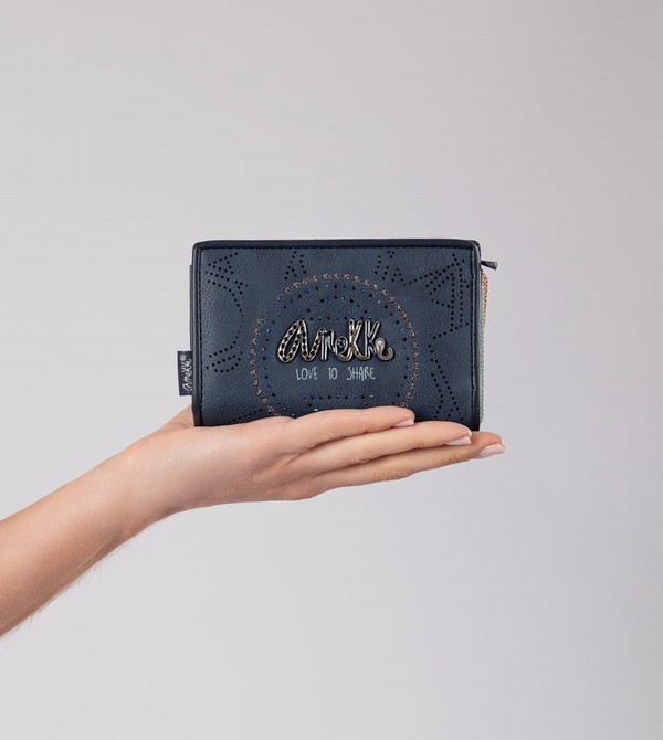 Anekke Studio Navy Blue Small Rfid Wallets | JQG-082473