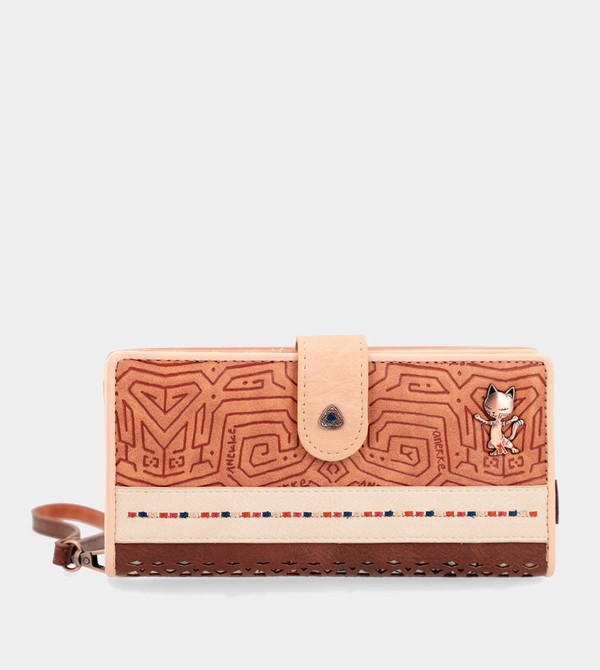 Anekke Tribe Large Brown Rfid Wallets | GRQ-173560