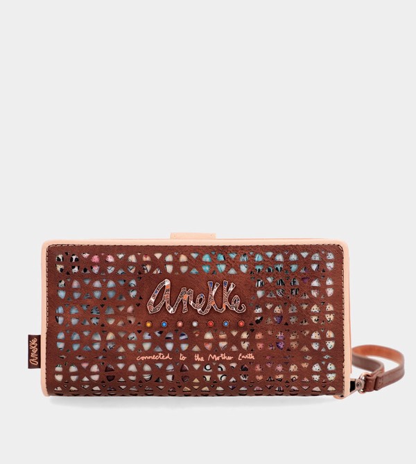 Anekke Tribe Large Brown Rfid Wallets | GRQ-173560