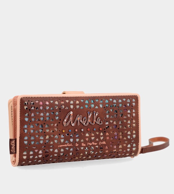 Anekke Tribe Large Brown Rfid Wallets | GRQ-173560